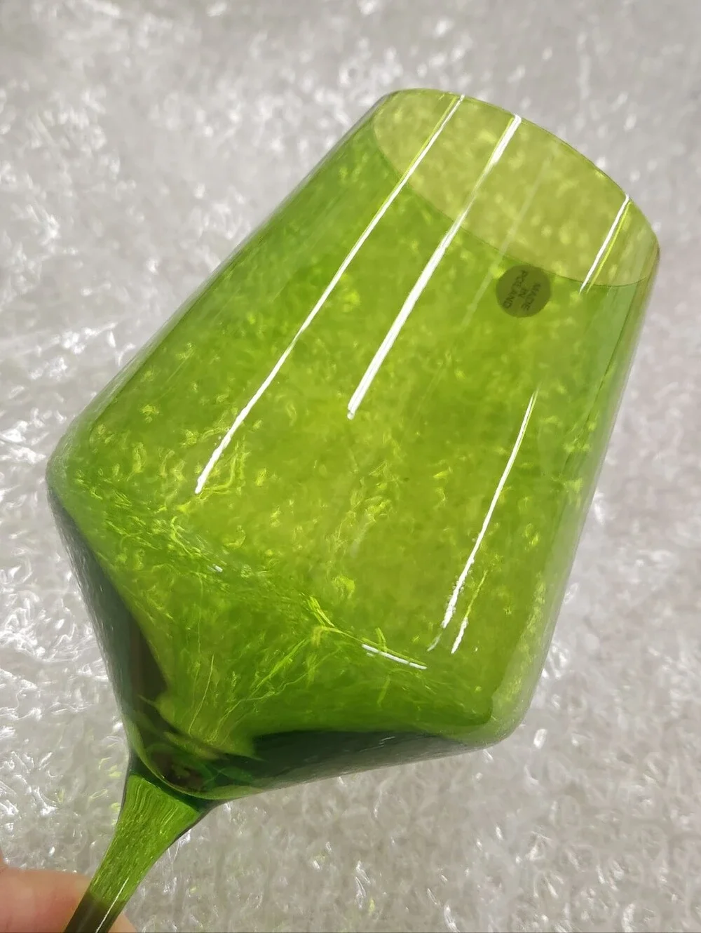 Estelle Colored Glass Wine Stemware Forest Green - Picture 3 of 6